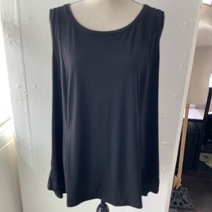 Susan Graver Black Sleeveless Hi-Low Top Women’s 2XL.